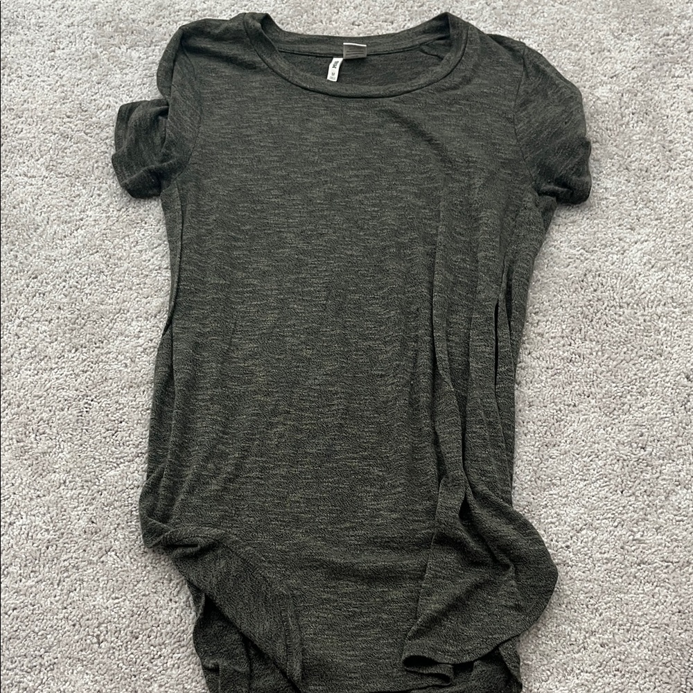 Mudd Charcoal Bodysuit Top